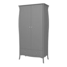 Steens Baroque 2 Door 1 Drawer Wardrobe in Grey - Price Crash Furniture