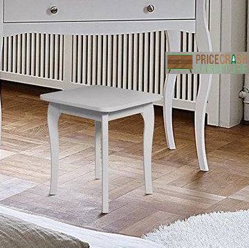 Steens Baroque Dressing Table Stool in White - Price Crash Furniture