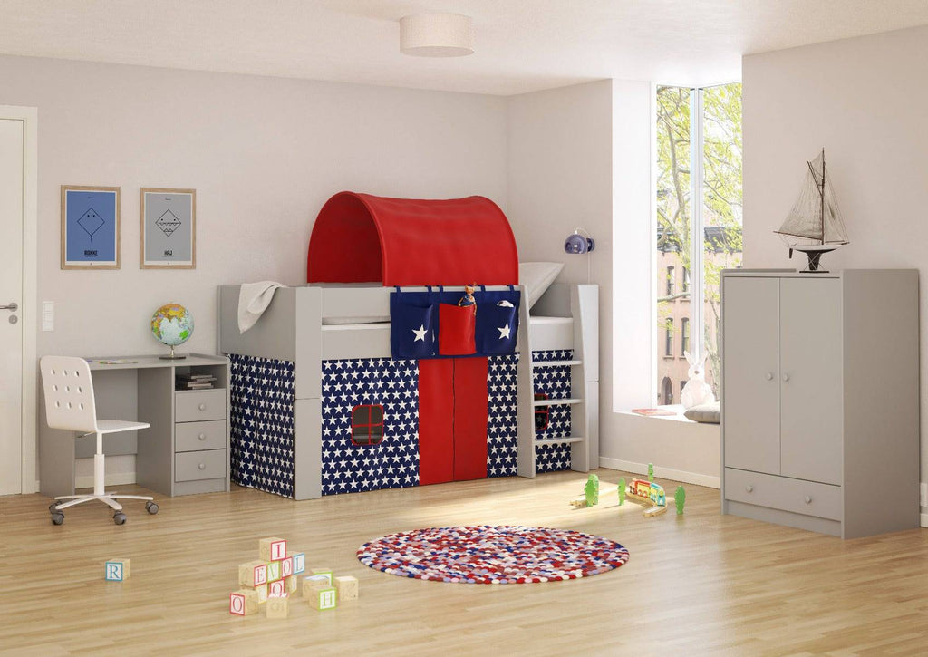 Steens for Kids Bed Tunnel Accessory in Red - 'Stars' range - Price Crash Furniture