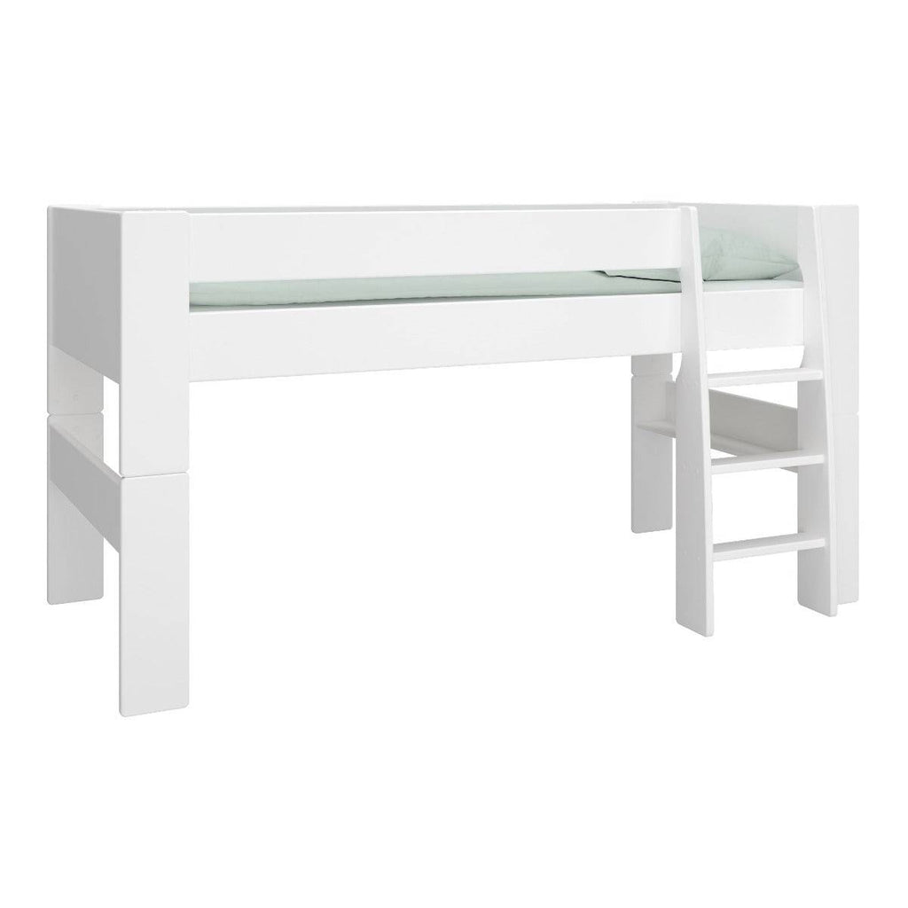 Steens for Kids Mid-Sleeper Bed in White - Price Crash Furniture
