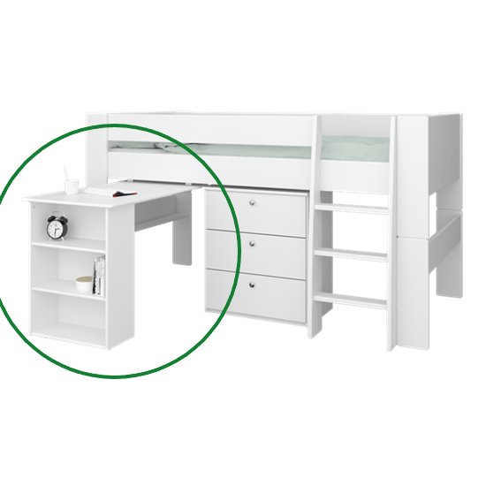 Steens for Kids: Pull Out Desk in White - Price Crash Furniture