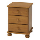 Steens Richmond Pine 3 Drawer Bedside Table / Cabinet - Price Crash Furniture