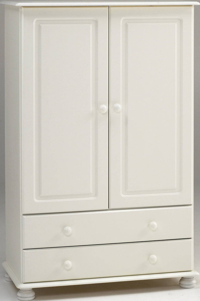 Steens Richmond White 2 Door 2 Drawer Combi Wardrobe - Price Crash Furniture