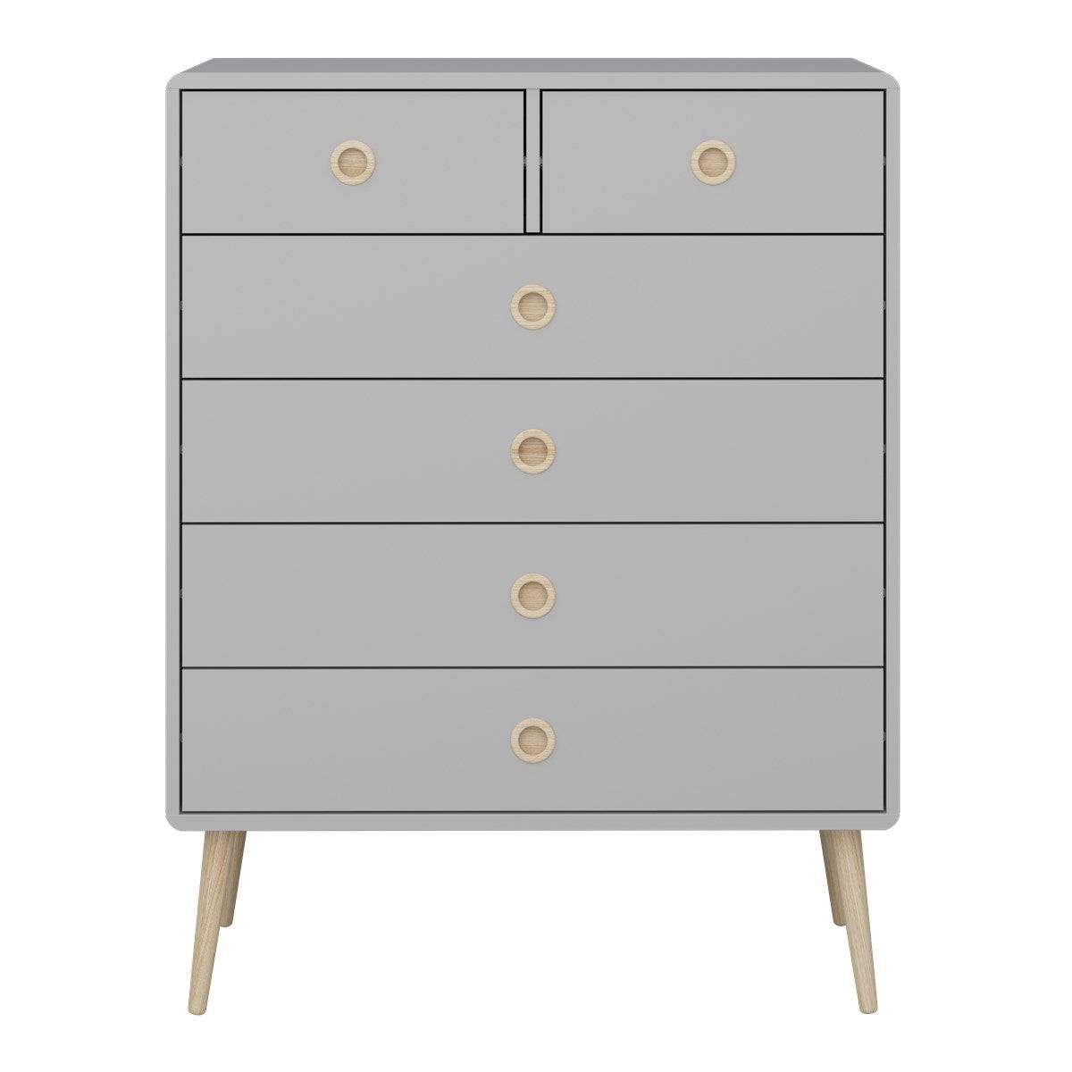 Steens Softline Grey 2+4 Drawer Chest of Drawers - Price Crash Furniture