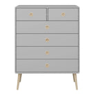 Steens Softline Grey 2+4 Drawer Chest of Drawers - Price Crash Furniture