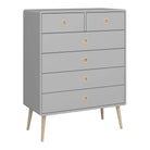 Steens Softline Grey 2+4 Drawer Chest of Drawers - Price Crash Furniture