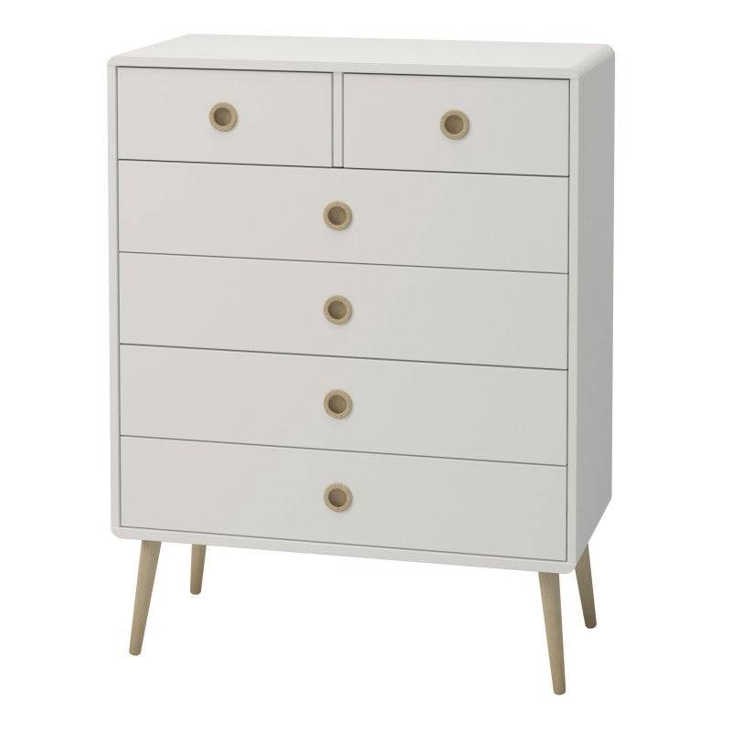 Steens Softline Off White 2+4 Drawer Chest of Drawers - Price Crash Furniture