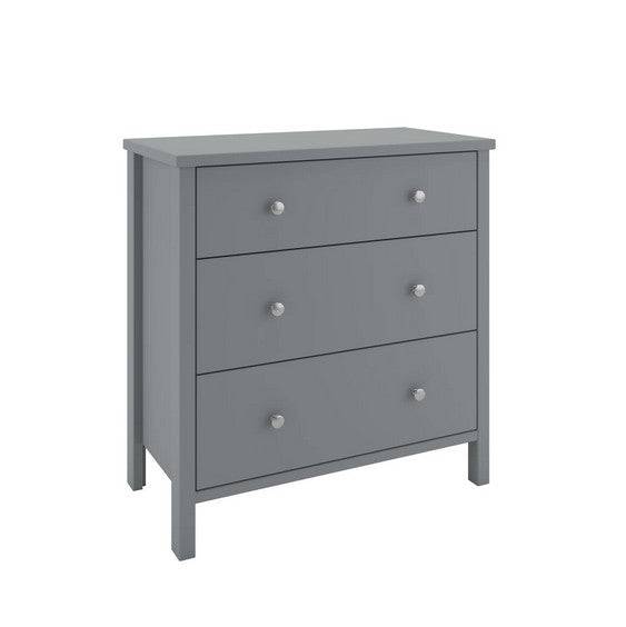 Steens Tromso 3 Drawer Chest of Drawers in Grey - Price Crash Furniture