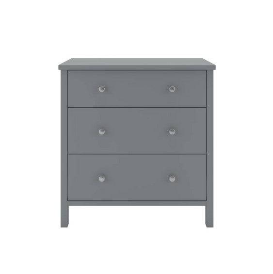 Steens Tromso 3 Drawer Chest of Drawers in Grey - Price Crash Furniture