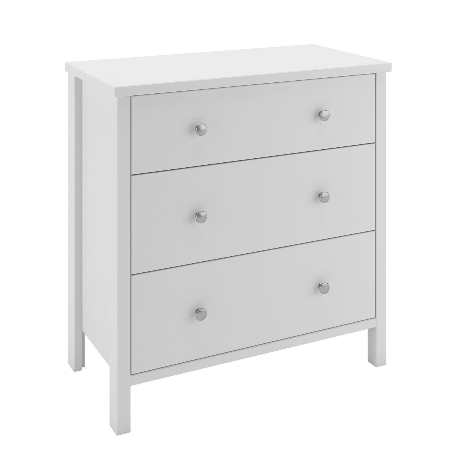 Steens Tromso 3 Drawer Chest of Drawers in Off-White - Price Crash Furniture