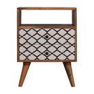 Stella Bedside Cabinet Table with Open Slot - Price Crash Furniture