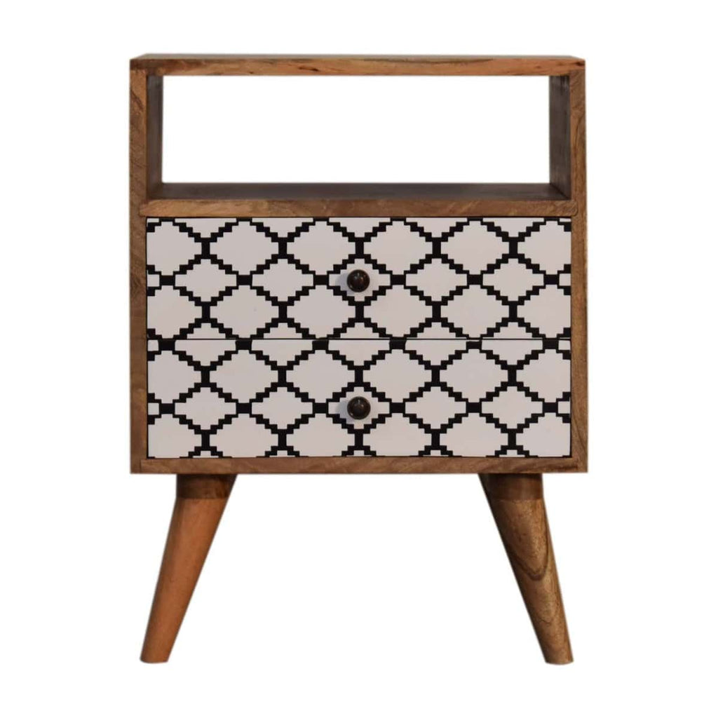 Stella Bedside Cabinet Table with Open Slot - Price Crash Furniture
