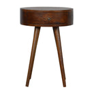 Nordic Chestnut Circular Bedside - Price Crash Furniture