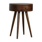 Nordic Chestnut Circular Bedside - Price Crash Furniture