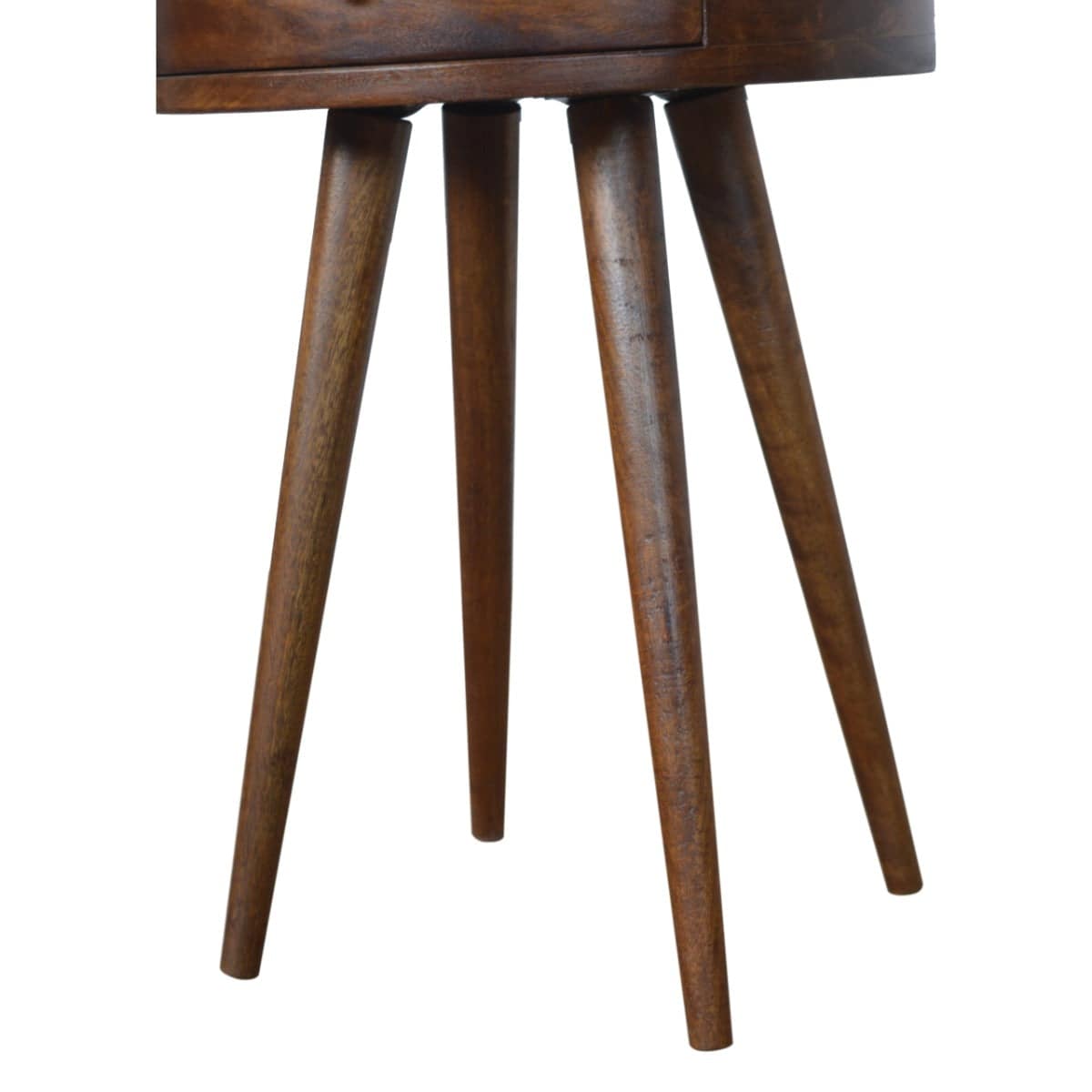 Nordic Chestnut Circular Bedside - Price Crash Furniture