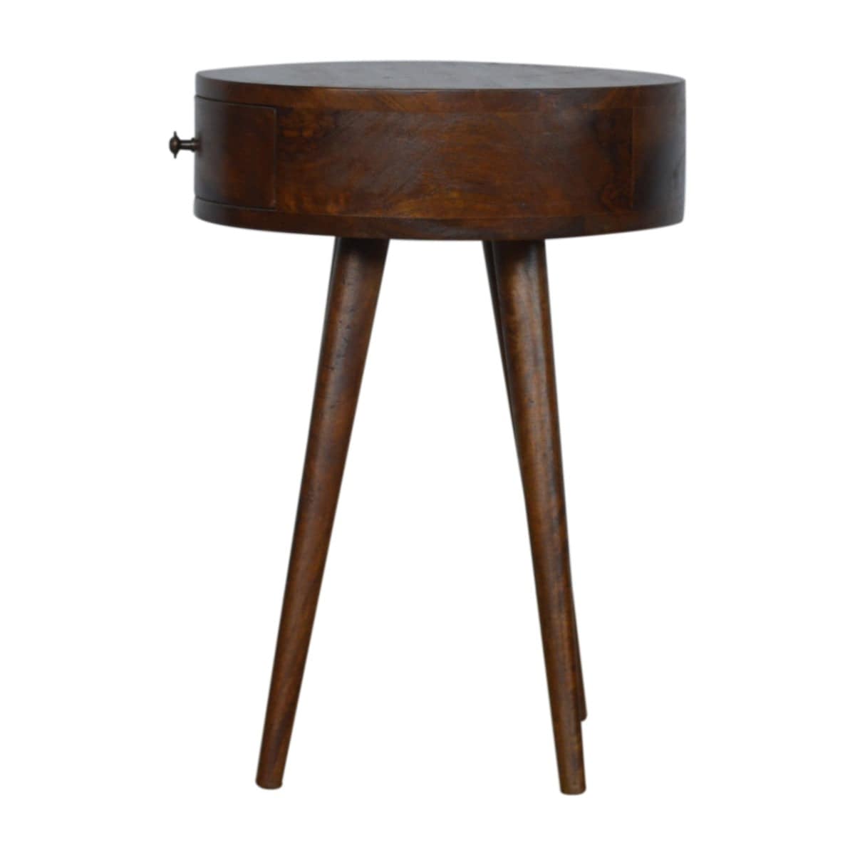 Nordic Chestnut Circular Bedside - Price Crash Furniture