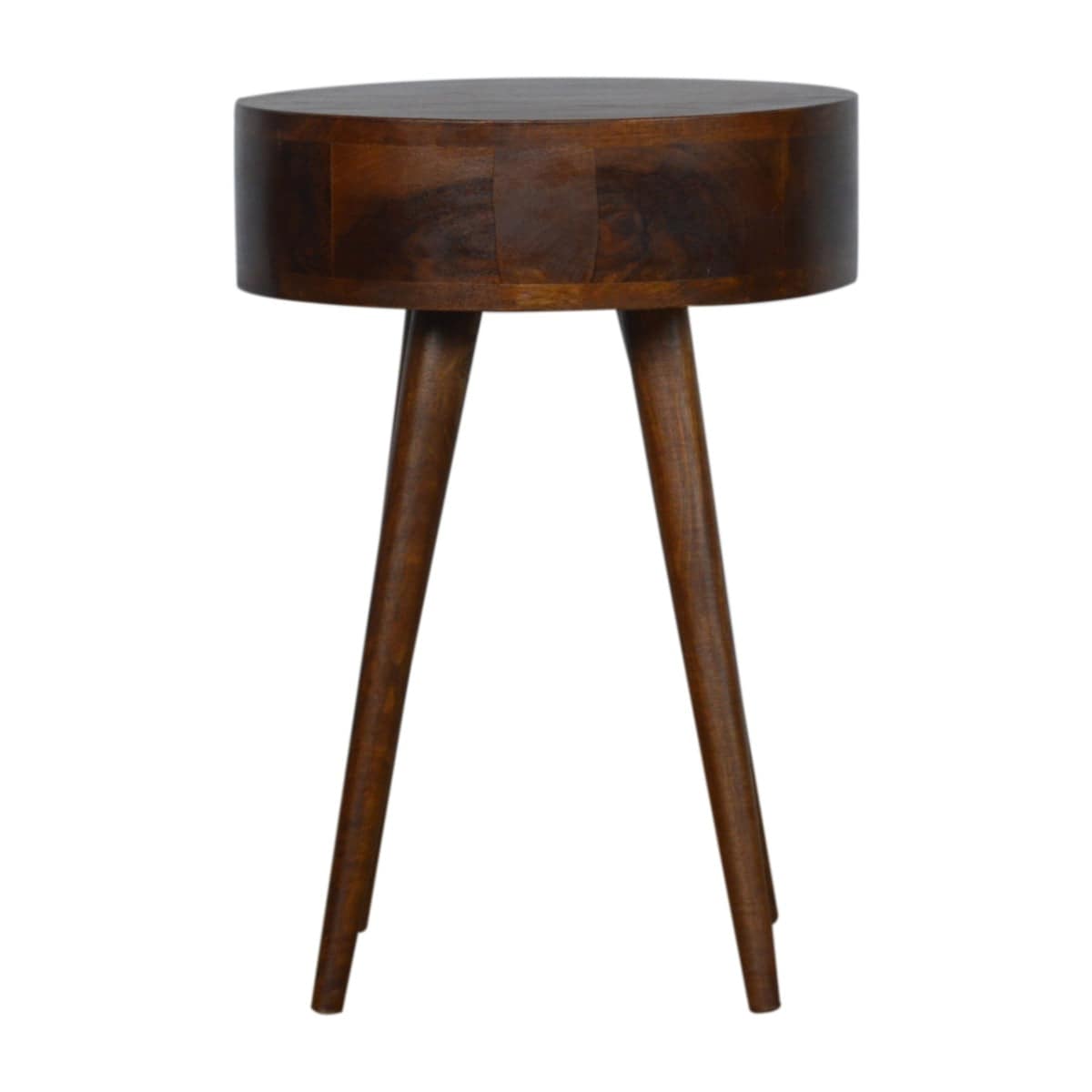 Nordic Chestnut Circular Bedside - Price Crash Furniture