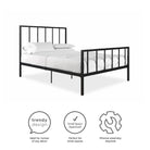 Stella Metal King Size Bed in Black by Dorel - Price Crash Furniture