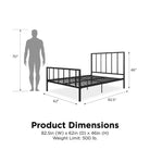 Stella Metal King Size Bed in Black by Dorel - Price Crash Furniture