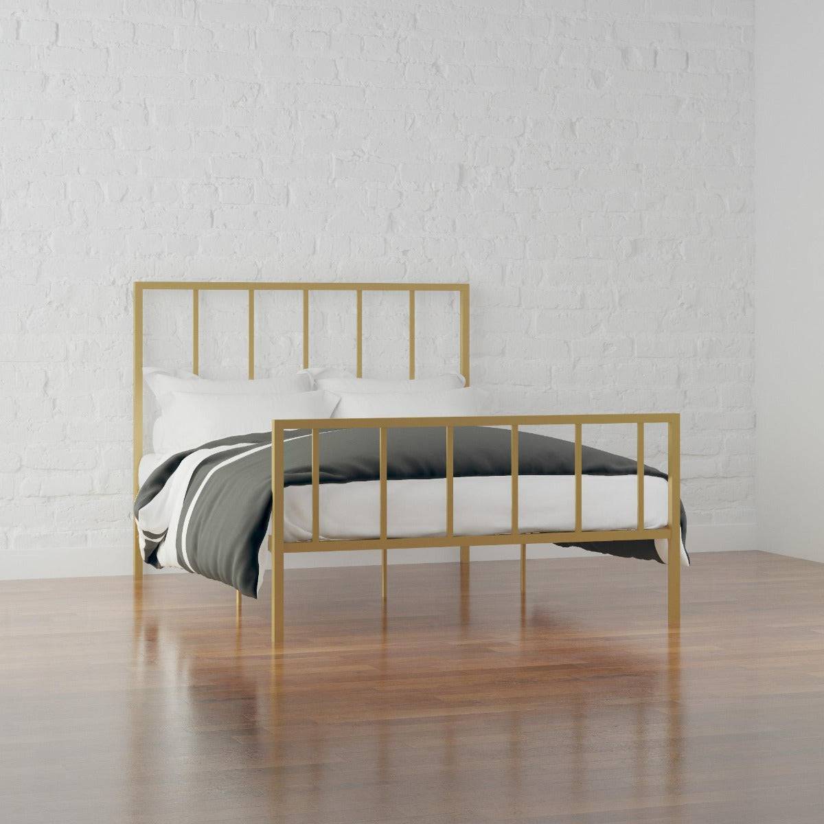 Stella Metal King Size Bed in Gold by Dorel - Price Crash Furniture