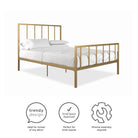 Stella Metal King Size Bed in Gold by Dorel - Price Crash Furniture