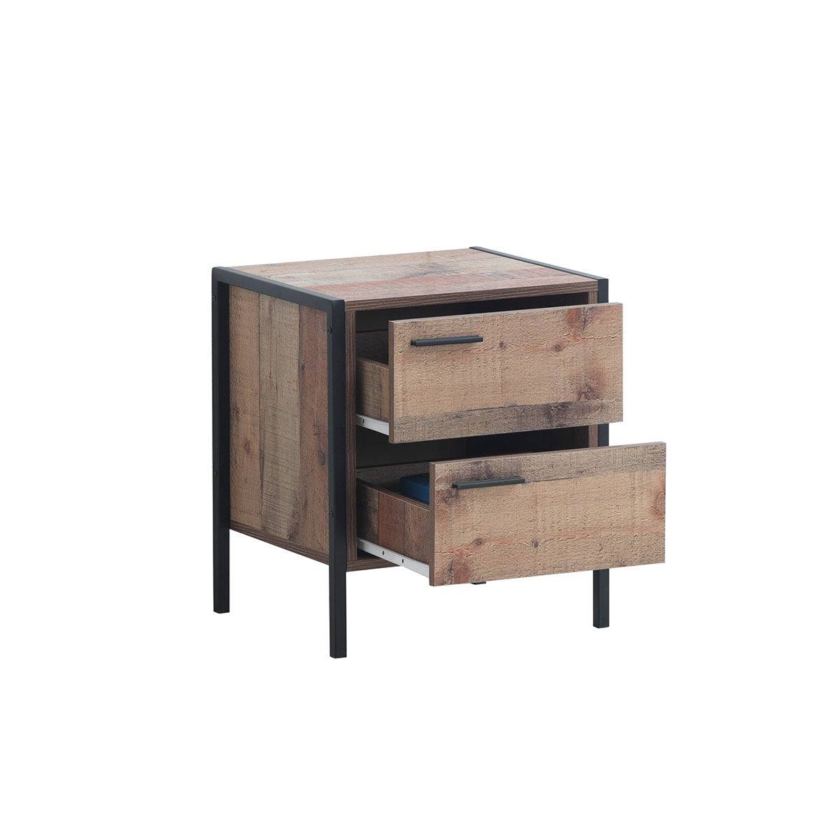 Stretton 2 Drawer Bedside Table / Side Table by TAD - Price Crash Furniture