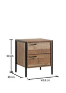 Stretton 2 Drawer Bedside Table / Side Table by TAD - Price Crash Furniture