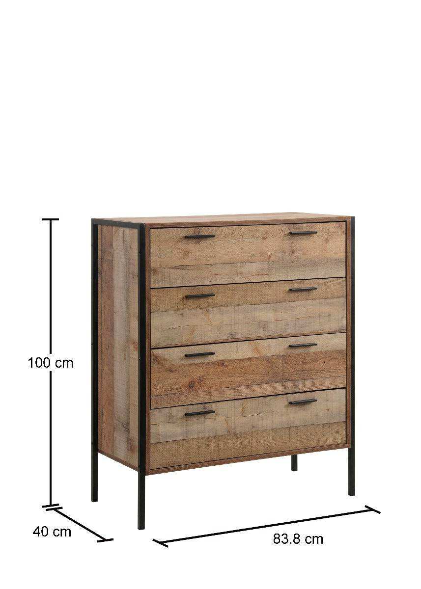 Stretton 4 Drawer Chest of Drawers by TAD - Price Crash Furniture