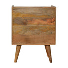 Sunrise Bedside Table in Oak-effect Mango Wood - Price Crash Furniture