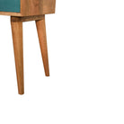 Teal Modern Solid Wood Bedside Table Unit - Price Crash Furniture