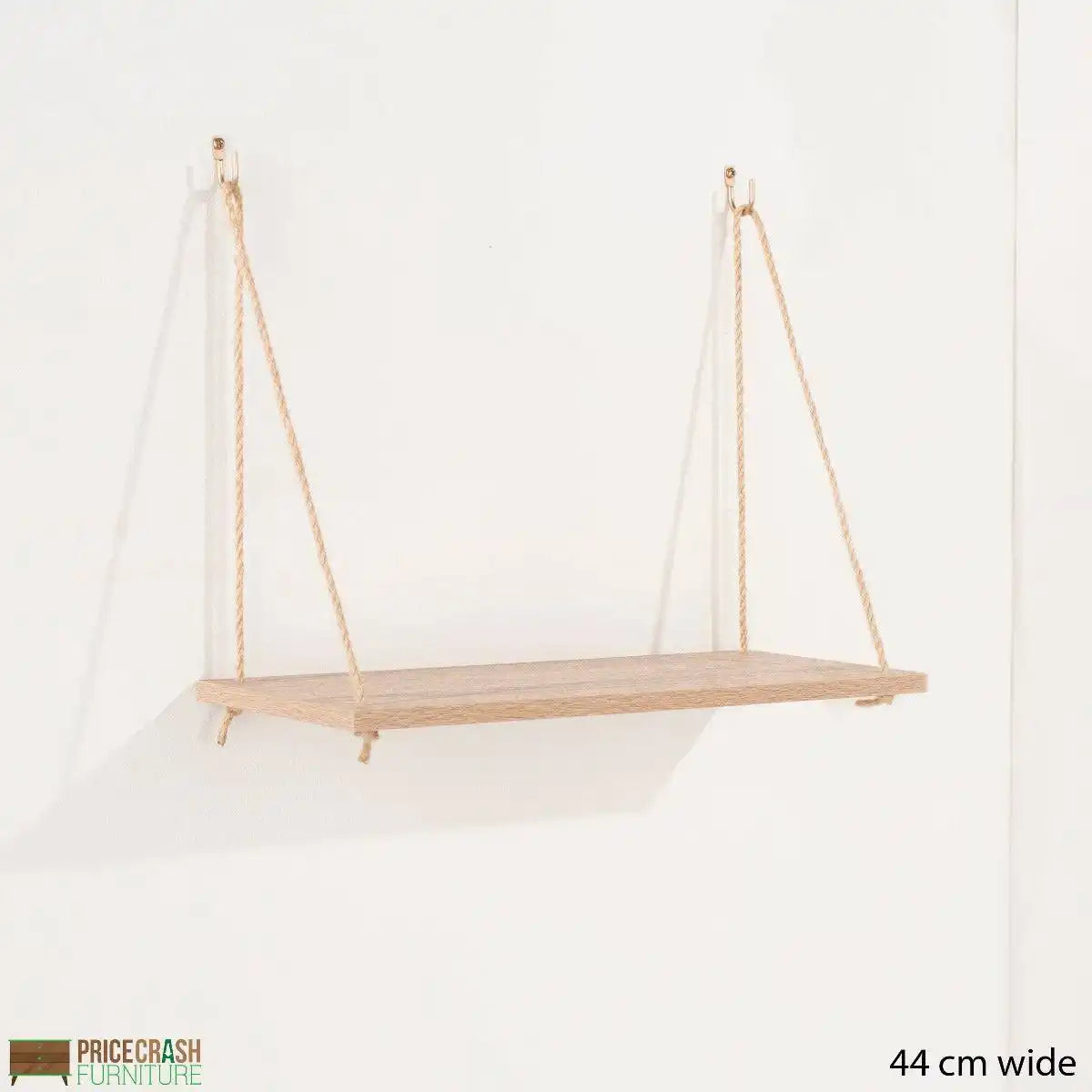 Thames Single Rope Shelf in Oak Foil by Core - Price Crash Furniture