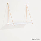 Thames Single Rope Shelf in White Foil by Core - Price Crash Furniture