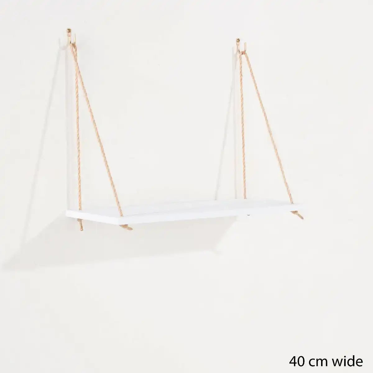 Thames Single Rope Shelf in White Foil by Core - Price Crash Furniture