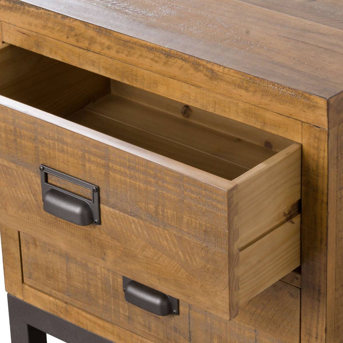 The Draftsman Collection Two Drawer Bedside - Price Crash Furniture