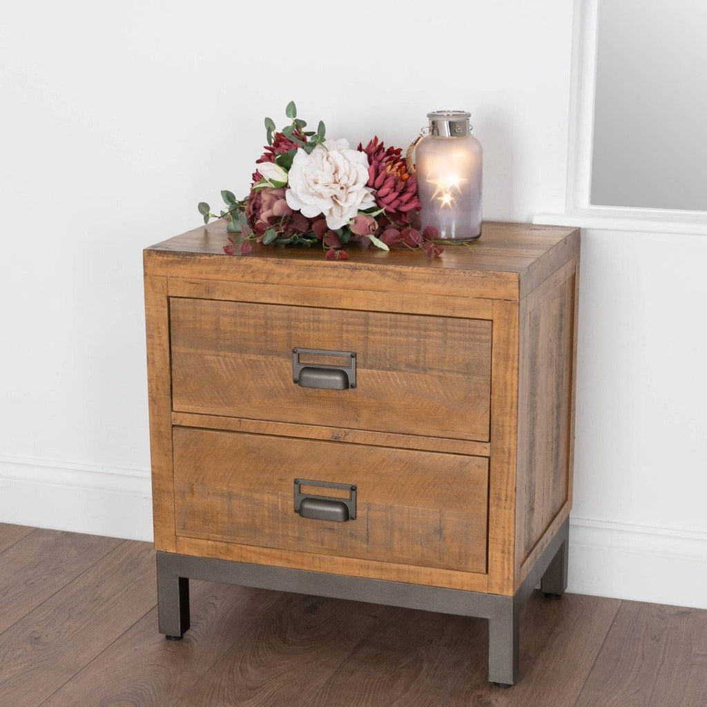 The Draftsman Collection Two Drawer Bedside - Price Crash Furniture