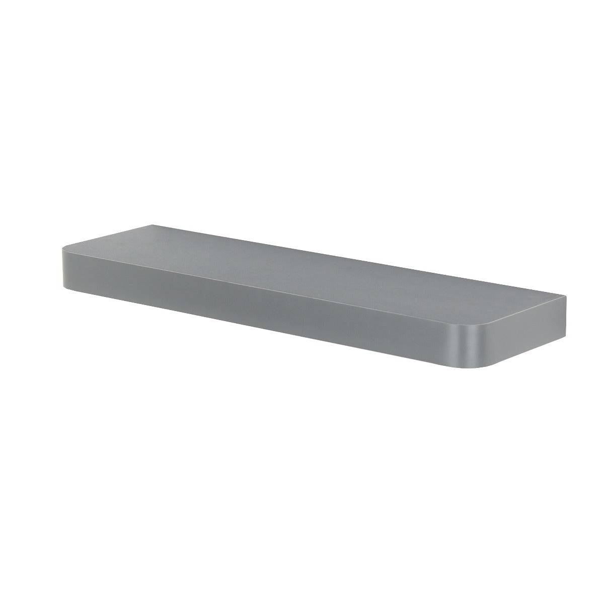 Trent Matt Grey 500x145mm Narrow Floating Shelf Kit by Core - Price Crash Furniture