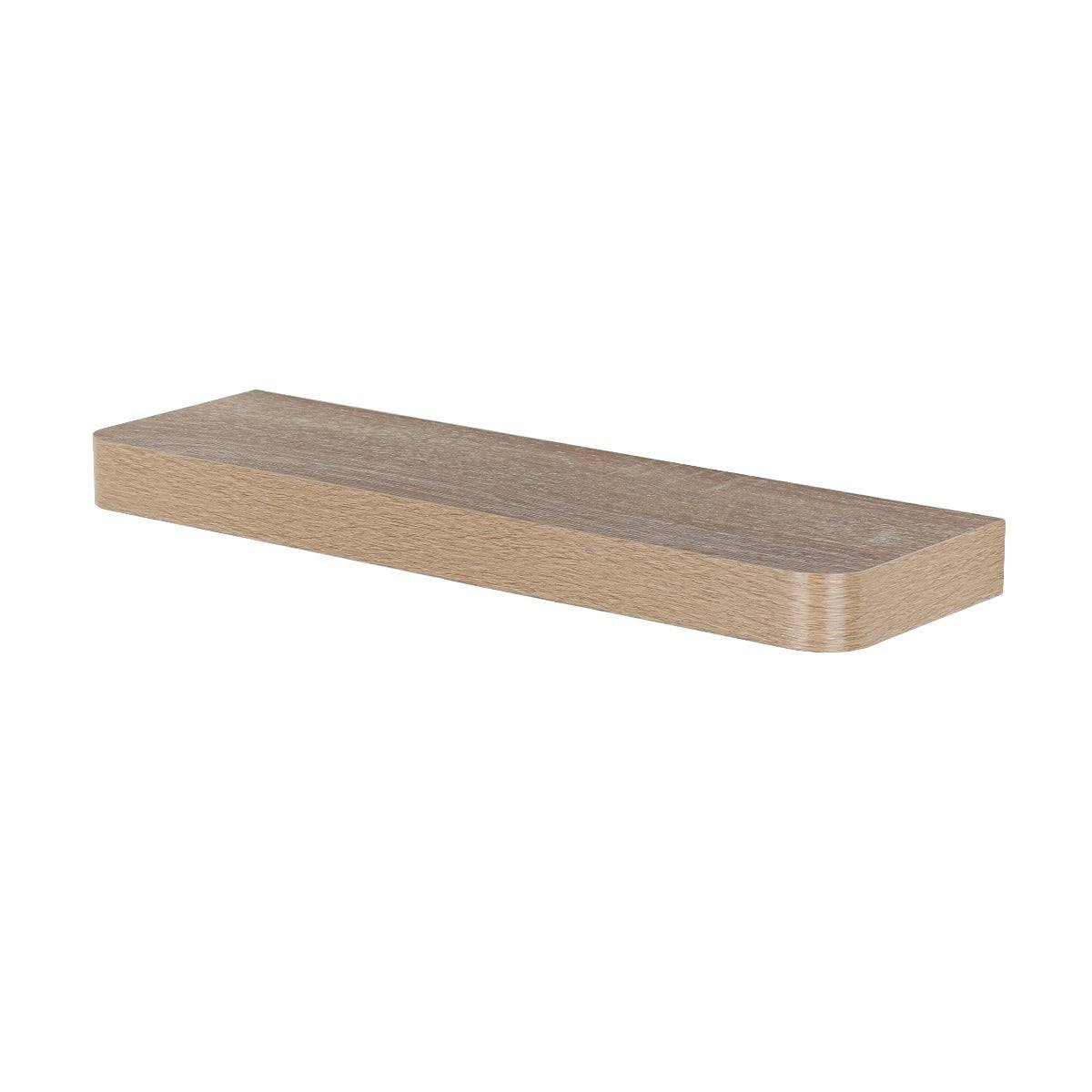 Trent Matt Oak 500x145mm Narrow Floating Shelf Kit by Core - Price Crash Furniture