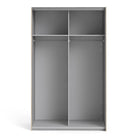 Verona Sliding Wardrobe 120cm in Black Matte with Oak Doors with 2 Shelves - Price Crash Furniture