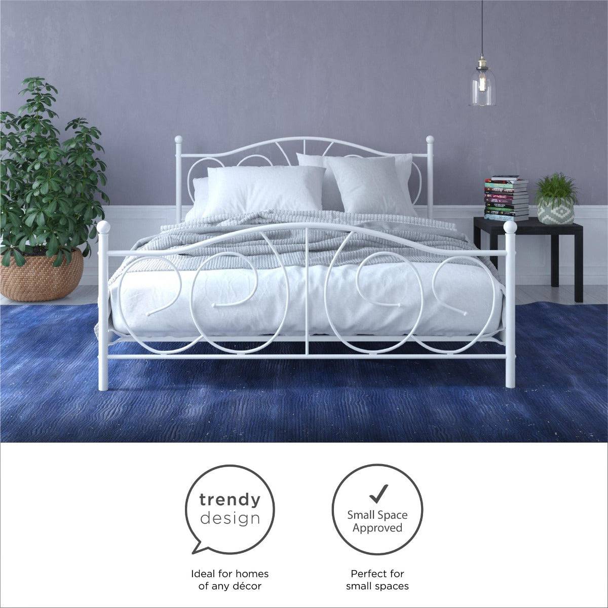 Victoria Metal UK King Size Bed (USA Queen Size) by Dorel - Price Crash Furniture