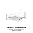 Victoria Metal UK King Size Bed (USA Queen Size) by Dorel - Price Crash Furniture