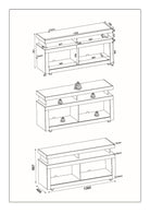 Vision - flat screen TV unit, grey - Price Crash Furniture