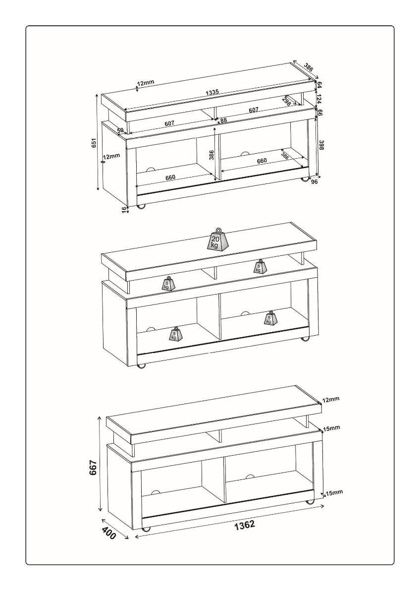 Vision - flat screen TV unit, grey - Price Crash Furniture