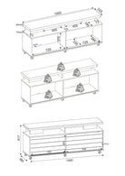 Vision - widescreen TV unit, grey - Price Crash Furniture