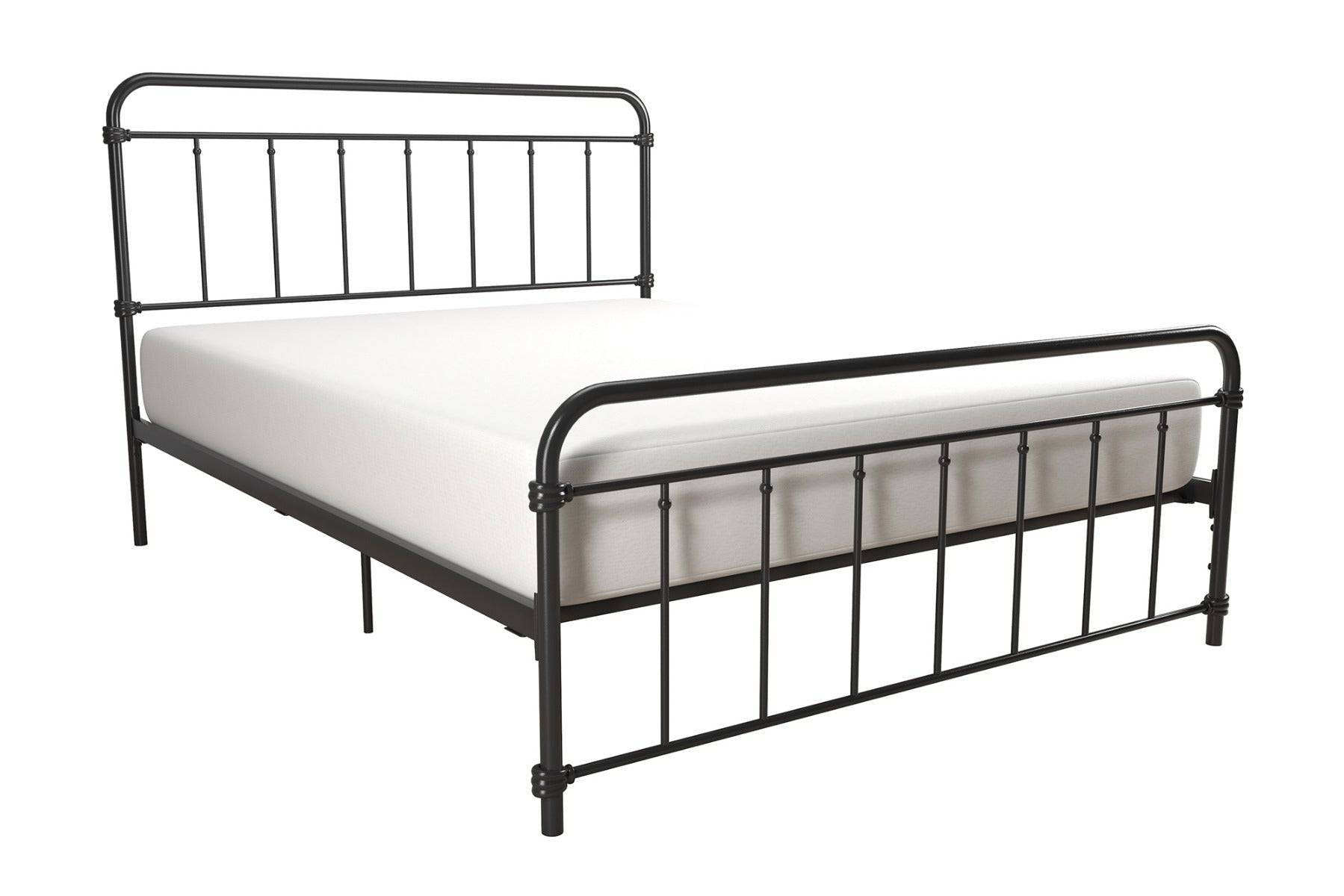 Wallace Double Bed in Black Metal by Dorel - Price Crash Furniture