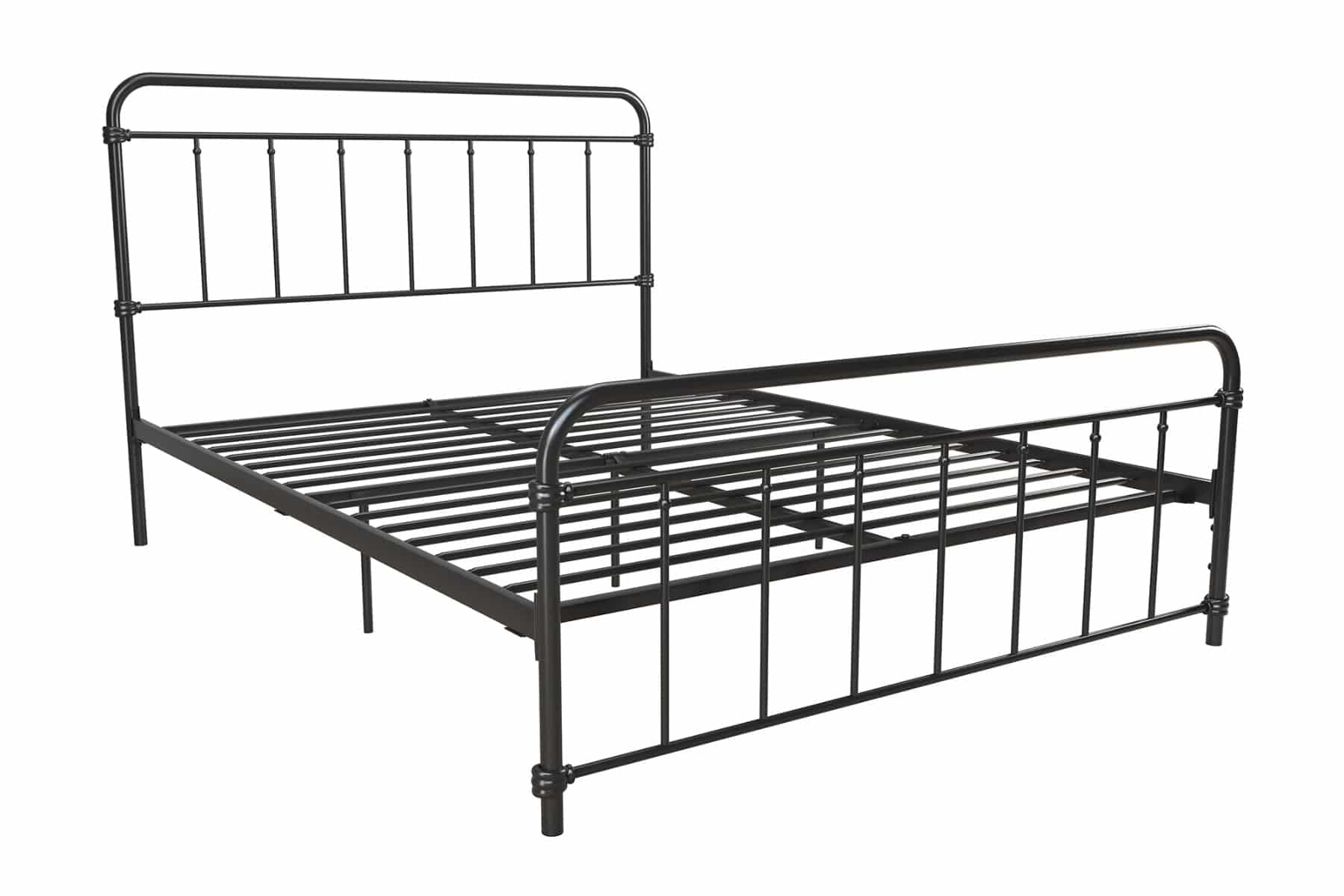 Wallace Double Bed in Black Metal by Dorel - Price Crash Furniture