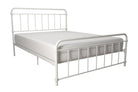 Wallace Double Bed in White Metal by Dorel - Price Crash Furniture