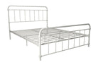 Wallace Double Bed in White Metal by Dorel - Price Crash Furniture