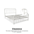 Wallace Double Bed in White Metal by Dorel - Price Crash Furniture