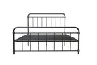 Wallace King Size Bed in Black Metal by Dorel - Price Crash Furniture