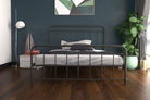 Wallace King Size Bed in Black Metal by Dorel - Price Crash Furniture